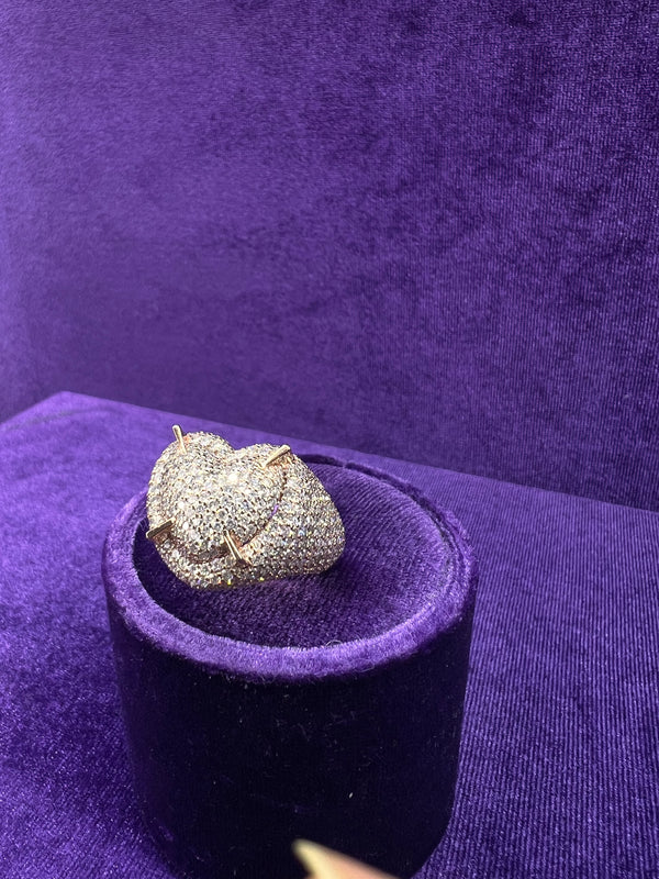 ROSE GOLD THORN HEART RING